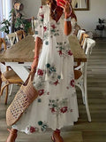 Boho Maxikleid Damen mit Bauchbedeckung Stil – Novalya
