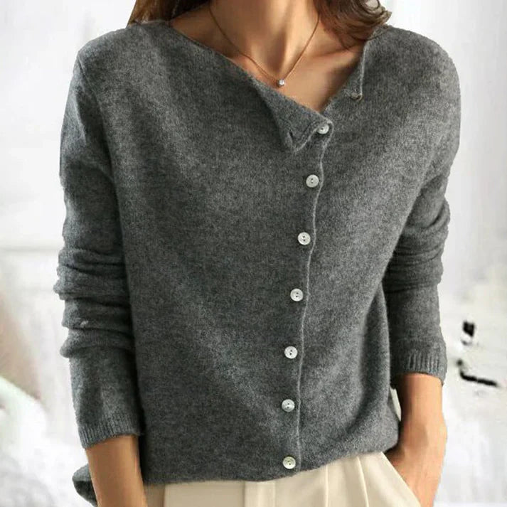 Damen Feinstrickpullover warm mit elegantem Schnitt – Rosine