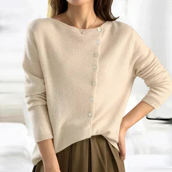 Damen Feinstrickpullover warm mit elegantem Schnitt – Rosine