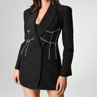 Damen-Karojacke mit klassischem Design – Clara