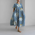 Boho Maxikleid mit Blumenmuster aus Baumwolle – Kerstin